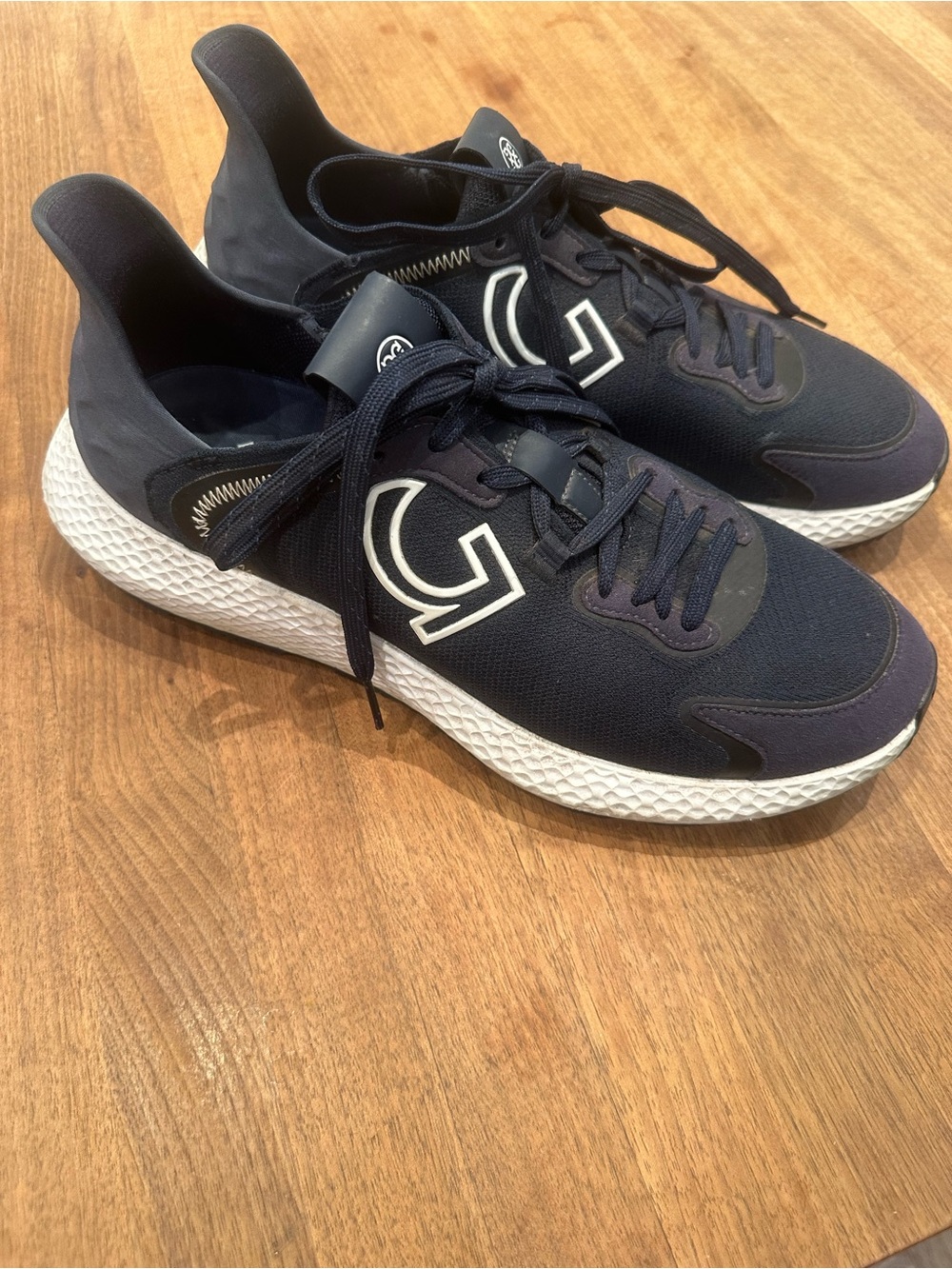 G/FORE Navy and White golf shoes